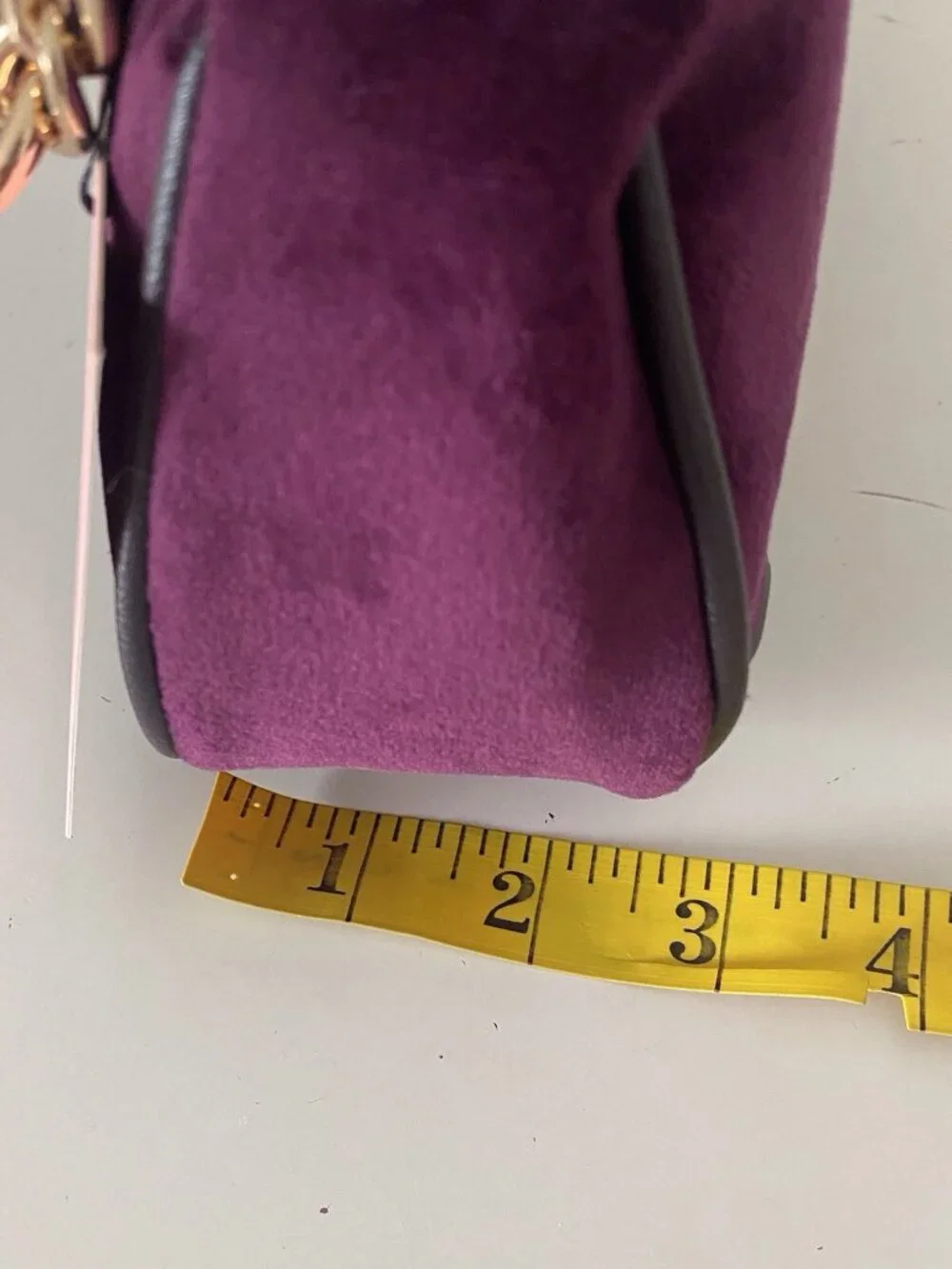 Juicy Couture Juicy Renaissance Shoulder Bag Pickled Beet W/Charm Crown Velvet